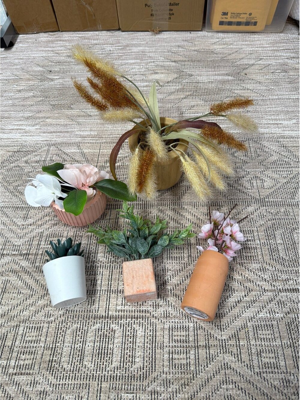Artificial Plants in Pots Home Decor Set